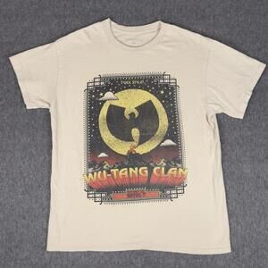 Wu-Tang Clan Shirt Mens Medium Beige Tiger Style Hartford CT Tour Tee T-Shirt